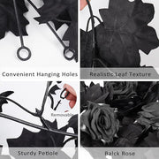 Black Rose Maple Leaf Artificial Garland