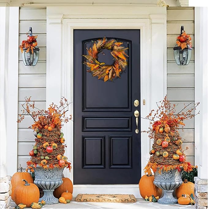 The wreath that does the decorating for you