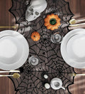 Black Lace Spider Web Table Runner