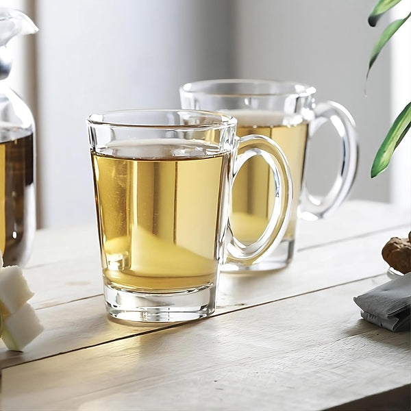 Clear Glass Handled Coffee Mug