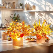 Lighted Artificial Fall Bouquet Set
