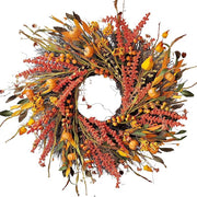 Harvest Berry and Pumpkin Fall Wreath