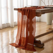 Terracotta Cheesecloth Gauze Table Runner Set