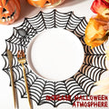 Black Spiderweb PVC Round Placemats Set