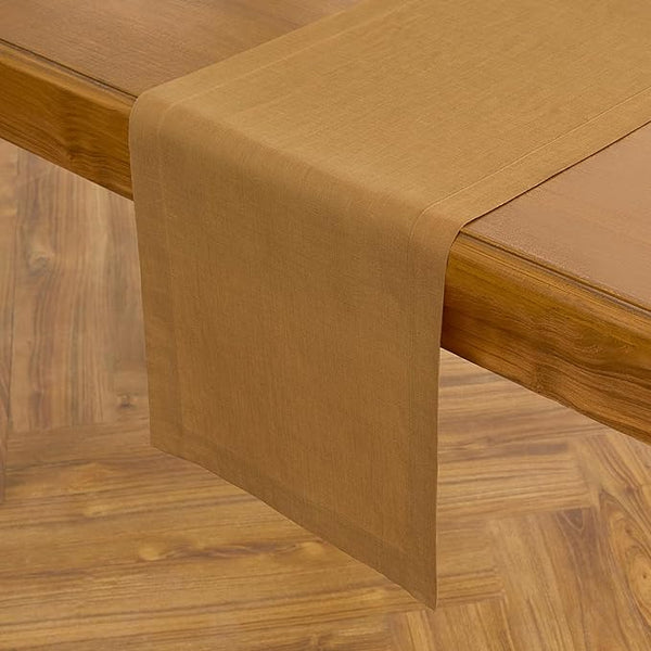 Caramel Linen Table Runner 14x144