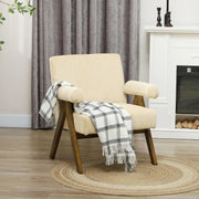 Wide-Wale Corduroy Accent Armchair — Angled wood-tone frame and wide-wale corduroy — a quiet chair that earns its corner