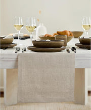 Natural Linen Dining Table Runner