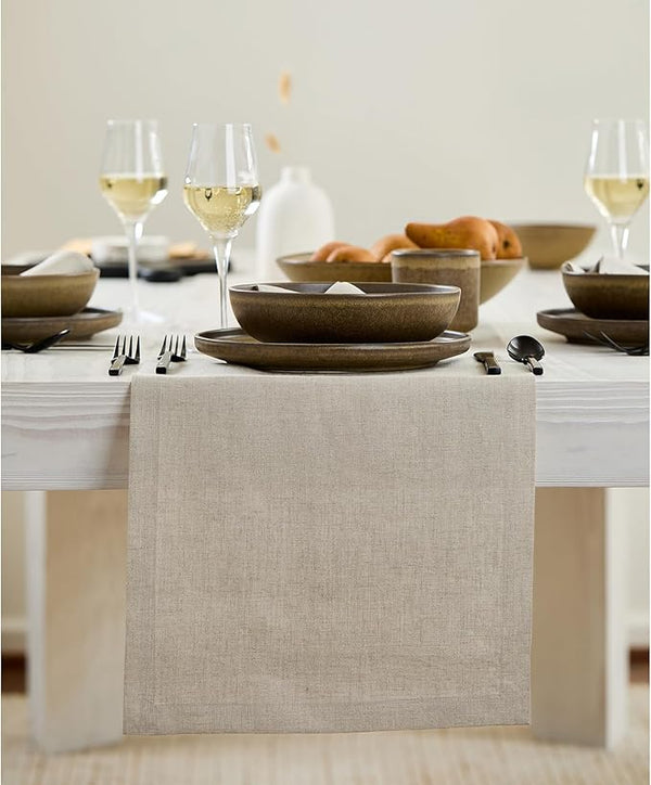 Natural Linen Table Runner 14x48