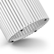 Fluted Metal Rod Round Accent Table