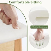 Upholstered Saddle-Seat Vanity Stool (view 7) | Roost & Roam