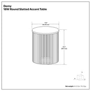 Fluted Metal Rod Round Accent Table
