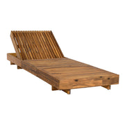 Slatted Acacia Wood Outdoor Chaise Lounger — additional product view 14