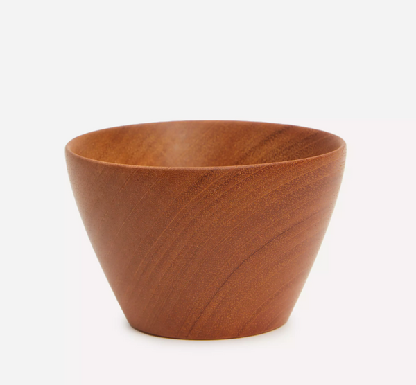 Mahogany Bowl Taper Candleholder Set