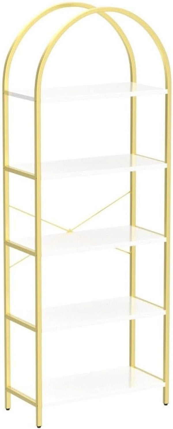 Arched Five-Tier Metal Bookcase (view 5) | Roost & Roam