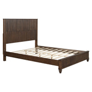 Reeded Wood Platform Bed Frame