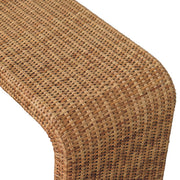 Woven Rattan Waterfall Bench