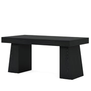 Trapezoid Base Wood-Grain Executive Desk
