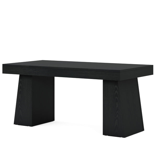 Trapezoid Base Wood-Grain Executive Desk