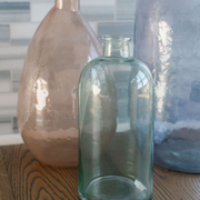 Hammered Glass Teardrop Vase