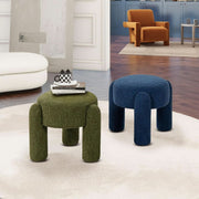 Moss Boucle Round Upholstered Ottoman – ottoman (view 7) | Roost & Roam