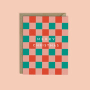 Checkerboard Christmas Greeting Card Set