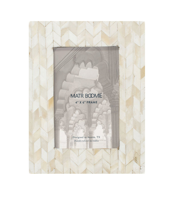 Chevron Bone Inlay Picture Frame