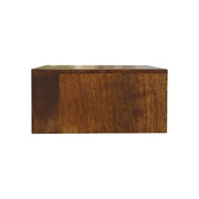 Mango Wood Brass Inlay Floating Nightstand