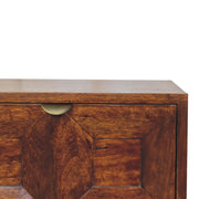 Chestnut Mango Wood Quad Nightstand