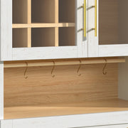 Arched Glass-Door Bar Cabinet