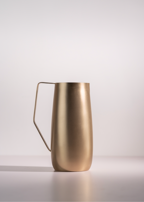 Hand-Buffed Brass Serving Pitcher
