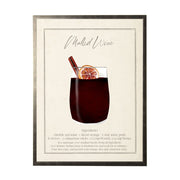 Watercolor Mulled Wine Recipe Print