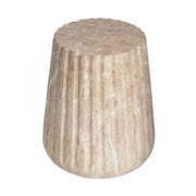 Fluted Concrete Outdoor Side Table — alternate angle showing full form