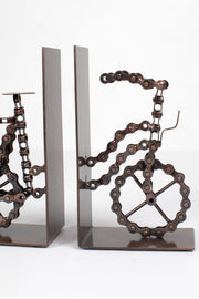 Repurposed Iron Chain Bicycle Bookends
