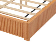 Reeded Wood Platform Bed Frame King