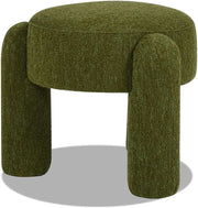 Moss Boucle Round Upholstered Ottoman – ottoman (view 4) | Roost & Roam