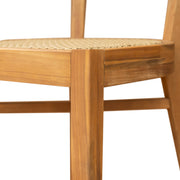 Acacia Wood Wicker Outdoor Dining Chair Set
