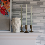Textured Off-White Aluminum Vase
