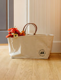 Canvas Leather-Handle Market Tote
