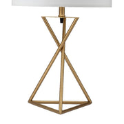 Geometric Matte Gold Metal Table Lamp