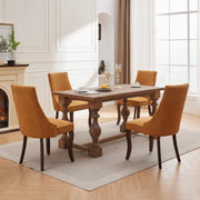Channel-Tufted Ochre Upholstered Dining Chairs — additional product view 17