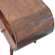 Curved Mango Wood Two-Drawer Media Unit