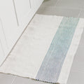 Hand-Woven Striped Cotton Bath Mat