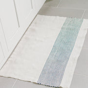 Hand-Woven Striped Cotton Bath Mat