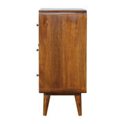Curved Chestnut Mango Wood Dresser