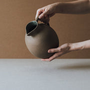 Round-Form Clay Ceramic Pitcher