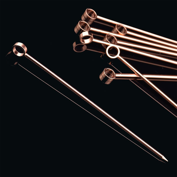 Copper-Finish Ring-Top Cocktail Picks
