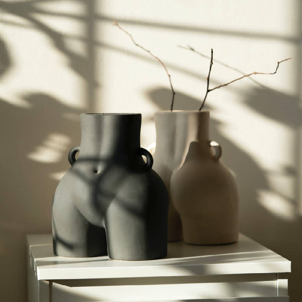 Matte Ceramic Figure Vase