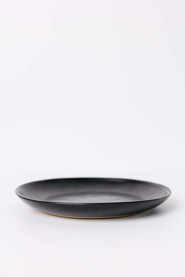 Matte Black Ceramic Dinner Plate Set