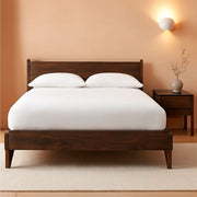 Dark Walnut Queen Platform Bed Frame