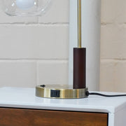 Gold Glass Globe Desk Lamp